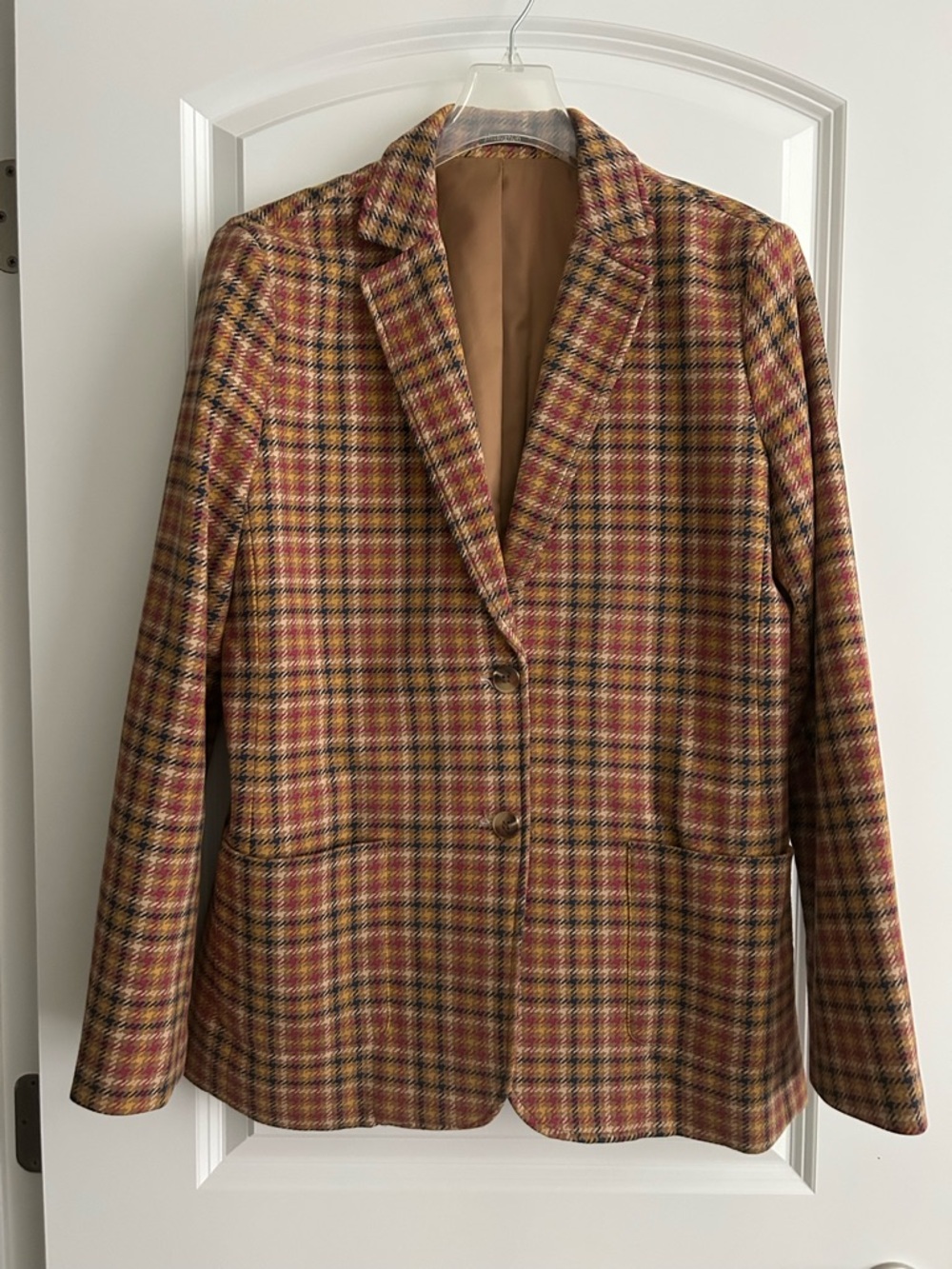 J. McLaughlin Plaid Single Breasted Aubrey Blazer Size Medium NWT